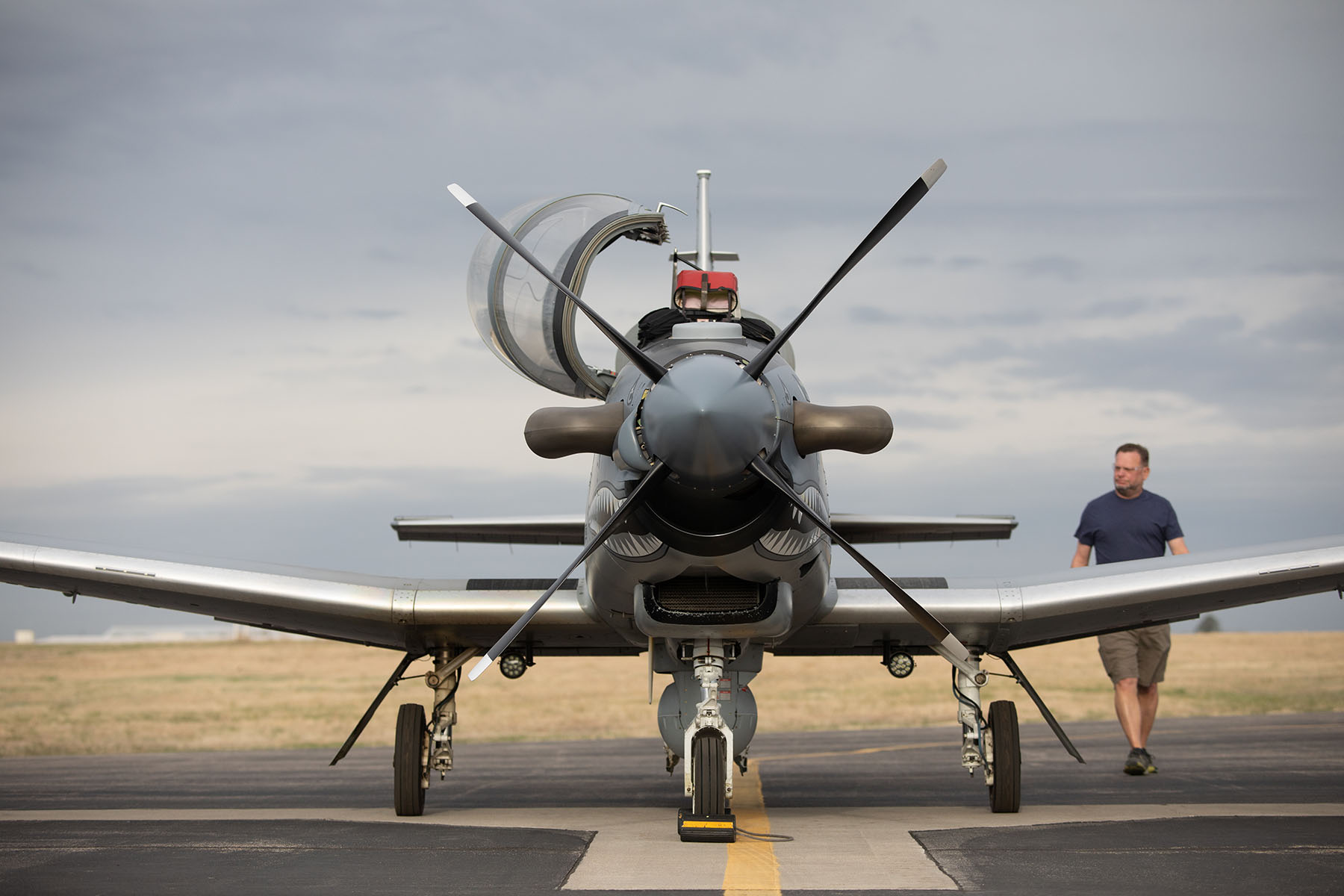 AT-6 aircraft on ramp.